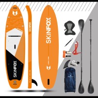 SKINFOX STARFISH CARBON-SET (335x80x15)  4-TECH L-CORE SUP Paddelboard orange orange Board,Bag,Pumpe,CARBON-Paddle,Leash,Kayak-Seat